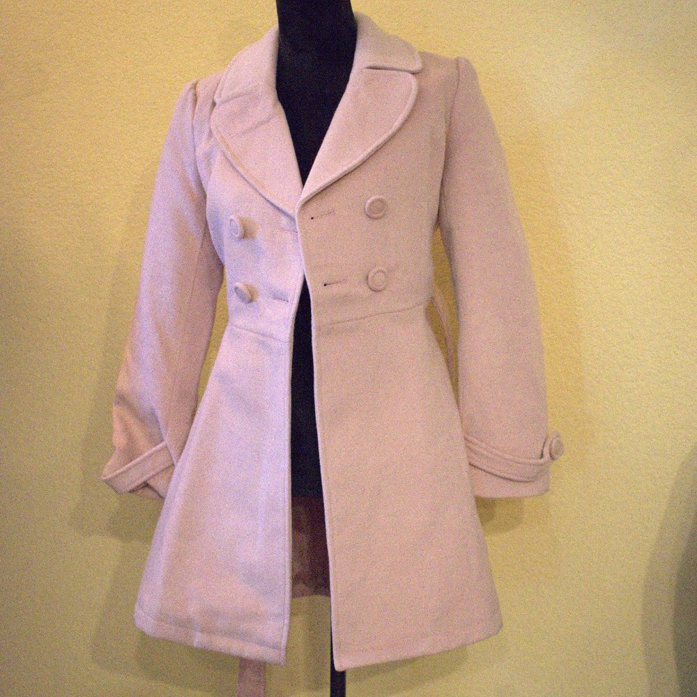 NWT | PINK FOREVER 21 PEA COAT - SIZE LARGE